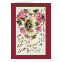 Coeur de roses carte de vœux