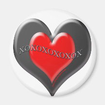 Coeur de rouge de Saint-Valentin Magnets Pour Réfrigérateur