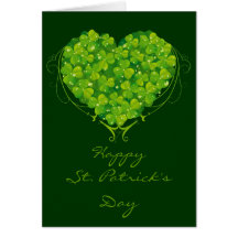 Coeur de shamrock cartes