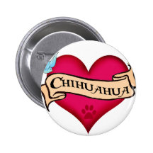 Coeur de tatouage de chiwawa pin's