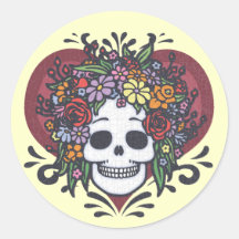 Coeur de tête de fleur adhésif