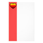 Coeur d'élément du feu papier à lettre personnalisable