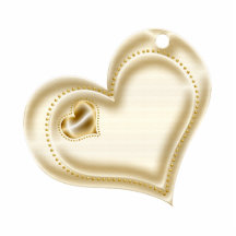 Coeur d'or d'album photo sculptures