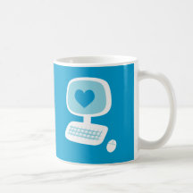 Coeur d'ordinateur mugs à café