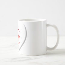 Coeur drapeau Algérie love Tasse À Café