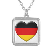 Coeur drapeau Allemand j'aime l'Allemagne Bijouterie Fantaisie