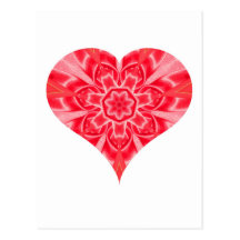 Coeur en février 2013 plié carte postale