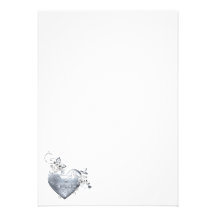 Coeur en filigrane argenté et roses blancs faire-parts