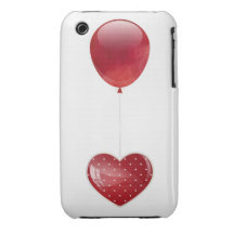 Coeur et ballon coque iPhone 3