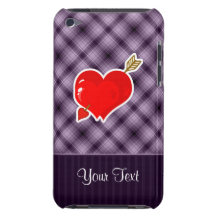 Coeur et flèche de cupidon ; Pourpre Coques Barely There iPod