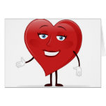 Coeur femelle carte de vœux