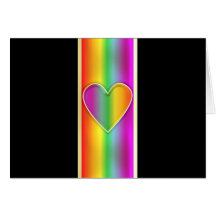 Coeur formel d'arc-en-ciel carte de vœux