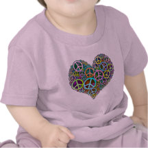 Coeur frais d'amour de paix t-shirt