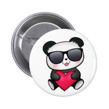 Coeur frais de Saint-Valentin de lunettes de solei Badges Avec Agrafe