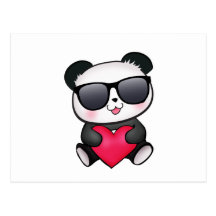 Coeur frais de Saint-Valentin de lunettes de solei Carte Postale