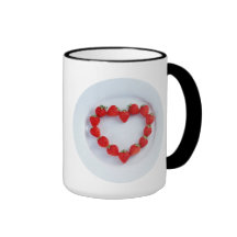 Coeur fraise tasse