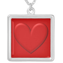 Coeur gonflé rouge bijouterie