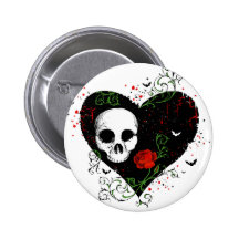 Coeur gothique badge