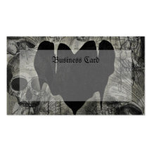 Coeur gothique modèles de cartes de visite