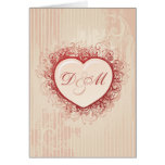 Coeur grunge rose carte