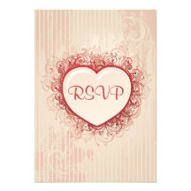 Coeur grunge rose faire-parts