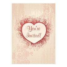 Coeur grunge rose invitations personnalisées