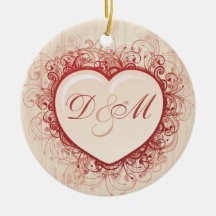 Coeur grunge rose ornement de noël