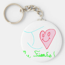 COEUR I LOVE MY FRIENDS.PNG PORTE-CLEFS