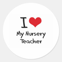 Coeur I mon professeur de crèche Autocollants
