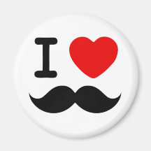 Coeur I/moustaches/moustaches d'amour Aimant Pour Réfrigérateur