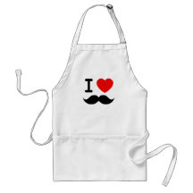 Coeur I/moustaches/moustaches d'amour Tablier