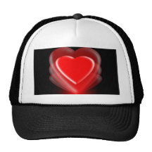 Coeur-Illumination rouge Casquette De Camionneur