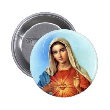Coeur impeccable Mary Badges Avec Agrafe