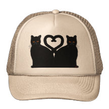 Coeur lumineux de yeux casquette de camionneur