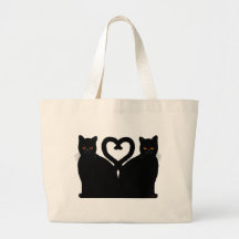 Coeur lumineux de yeux sac en toile