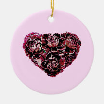 Coeur marron d'oeillet décorations de noël
