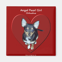 Coeur mignon adorable de fille de perle d'ange aimants