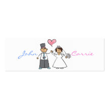 Coeur mignon d'amour de marié de jeune mariée de c carte de visite