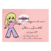 Coeur mignon de Chibi - cheveux jaunes - - xoxoxo Modèle De Carte De Visite
