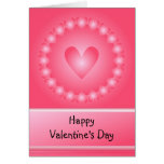 Coeur mignon de rose et blanc carte