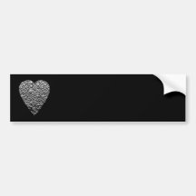 Coeur. Modèle gris imprimé Adhésifs Pour Voiture