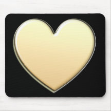 Coeur Mousepad d'or Tapis De Souris