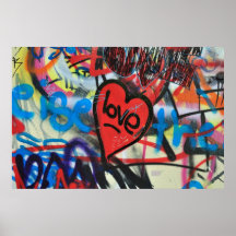 coeur peint affiches