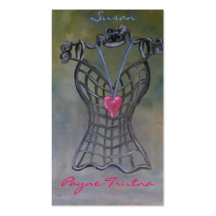 Coeur peint modèle de carte de visite
