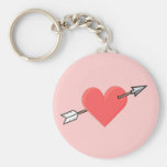 Coeur percé Keychain Porte-clés
