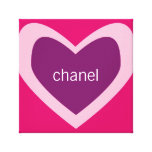 Coeur personnalisé [pourpre+rose] impression sur toile