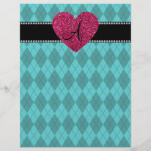 Coeur rose à motifs de losanges de turquoise de mo prospectus customisé