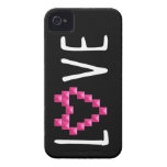 Coeur rose clouté par amour coques iPhone 4