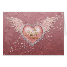 Coeur "rose " de Valentine de Jaguarwoman Carte