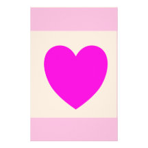 COEUR ROSE PAPIERS À LETTRES